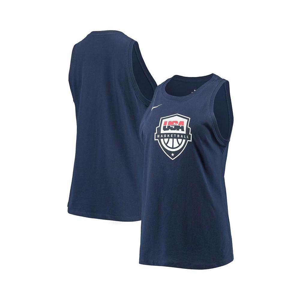 Women's Navy USA Basketball Performance Tank Top商品第1张图片规格展示