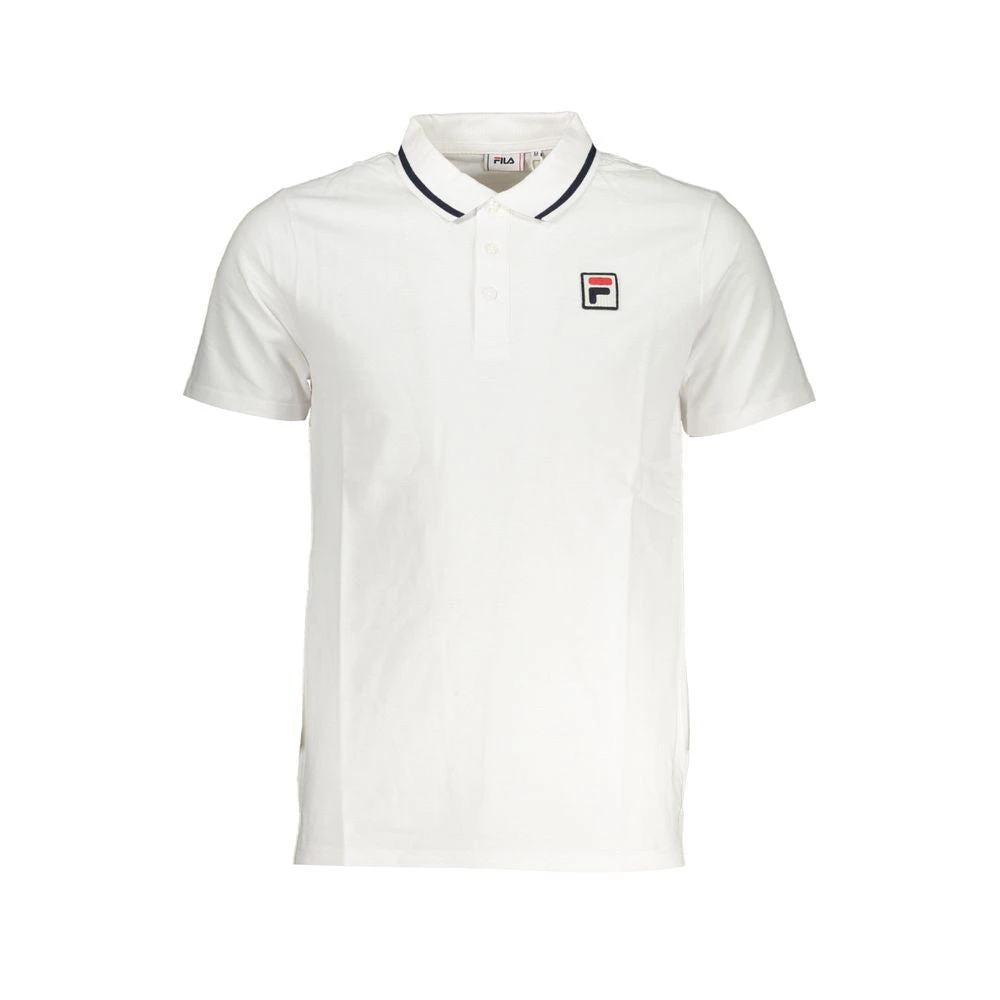 商品Fila|Fila Sleek White Cotton Polo with Contrast Accents,价格¥759,第1张图片