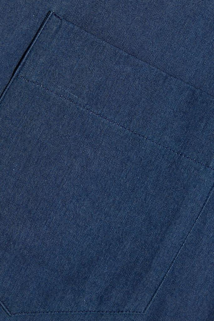 Belted cotton-blend chambray midi shirt dress商品第4张图片规格展示