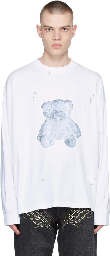 White Pearl Necklace Teddy T-Shirt商品第1张图片规格展示