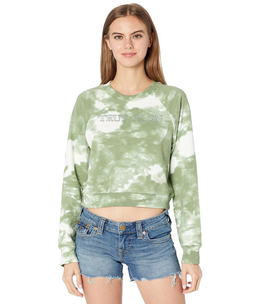 商品True Religion|Tie-Dye Shrunk Raglan Sweatshirt,价格¥260,第1张图片