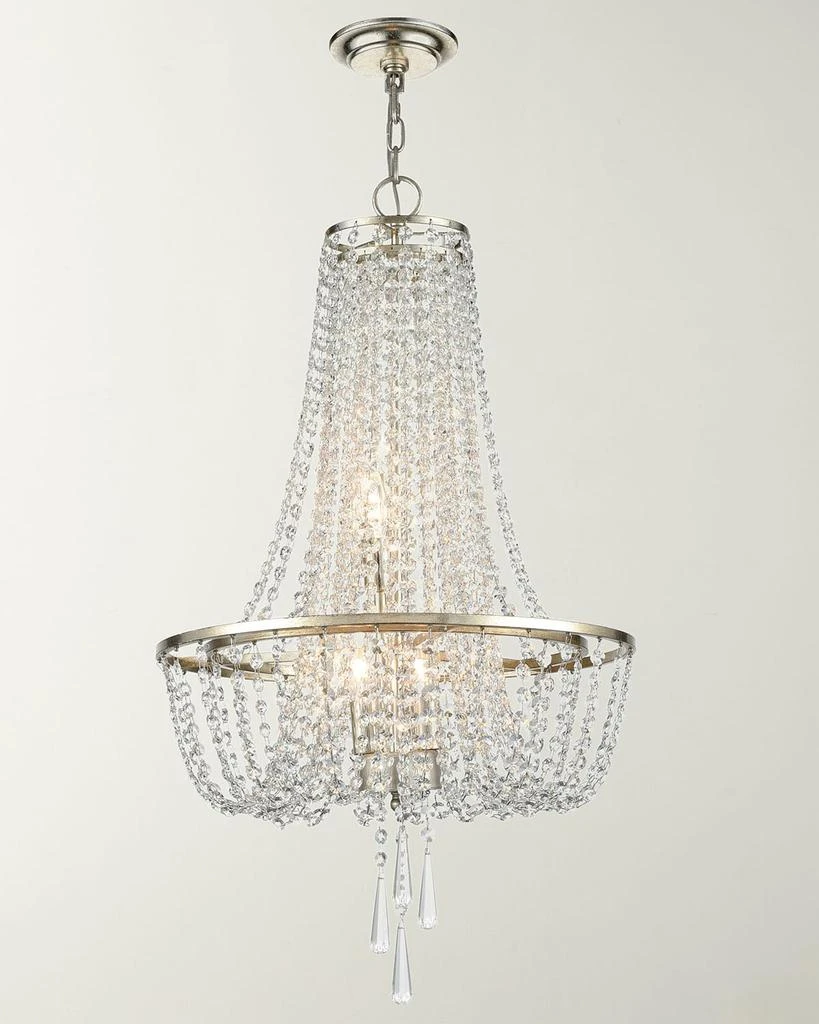 商品Crystorama|Arcadia 4-Light Antique Silver Chandelier,价格¥6802,第1张图片