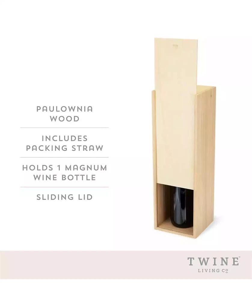 商品Twine|Magnum Wooden Wine Box,价格¥259,第4张图片详细描述