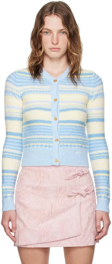 商品Ganni|Blue Striped Cardigan,价格¥994,第1张图片