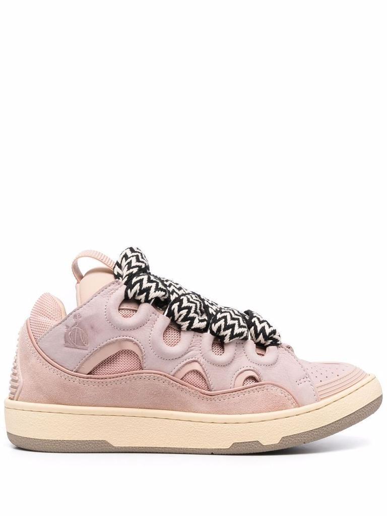 商品Lanvin|Lanvin Women's  Pink Leather Sneakers,价格¥5437,第1张图片