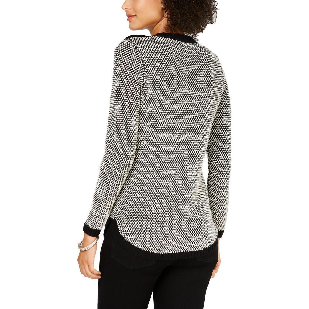 商品Charter Club|Charter Club Womens Petites Bi-Stitch Ribbed Trim Sweater,价格¥97,第4张图片详细描述