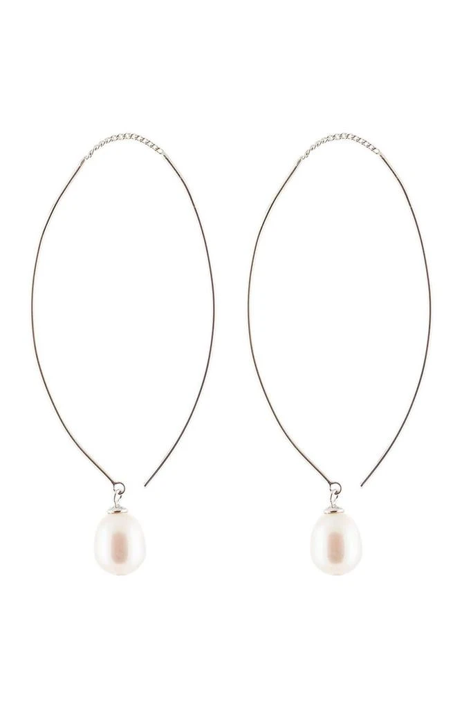 商品Splendid Pearls|7.5-8mm Cultured Freshwater Pearl Teardrop Threader Earrings,价格¥224,第1张图片