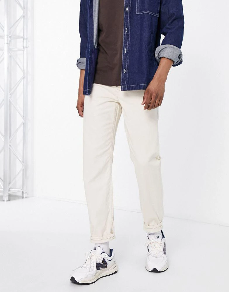 商品Topman|Topman relaxed jeans in stone,价格¥207,第1张图片