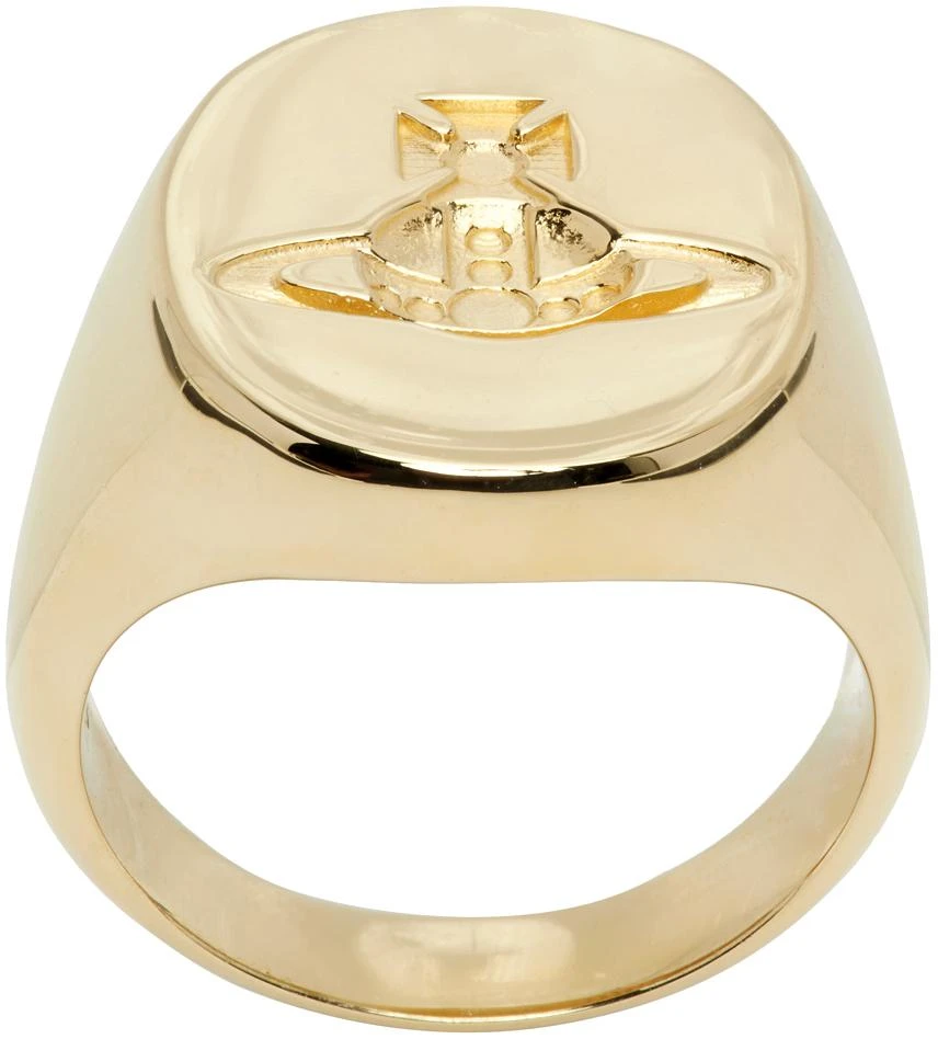 商品Vivienne Westwood|Gold Orb Seal Ring,价格¥1042,第1张图片