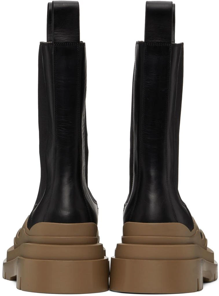 商品Bottega Veneta|Black & Taupe Tire Chelsea Boots,价格¥10996,第2张图片详细描述