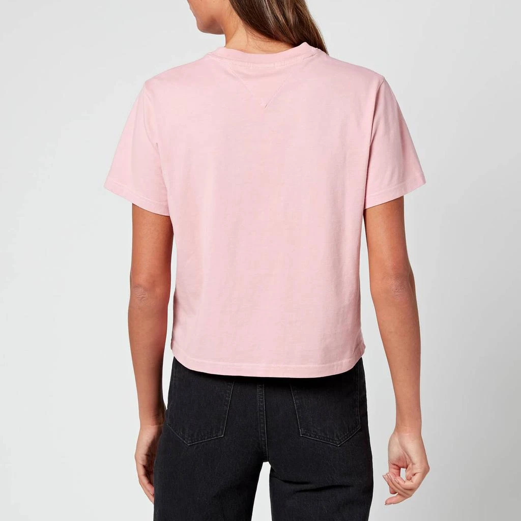 商品Tommy Hilfiger|Tommy Jeans Women's Abo Organic Collegiate T-Shirt - Broadway Pink,价格¥276,第2张图片详细描述