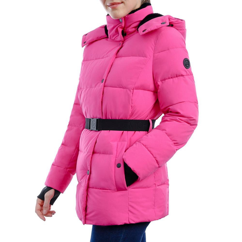 Women's Belted Hooded Puffer Coat商品第3张图片规格展示