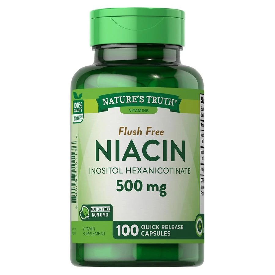 商品Nature's Truth|Flush Free Niacin Inositol Hexanicotinate 500mg,价格¥42,第1张图片