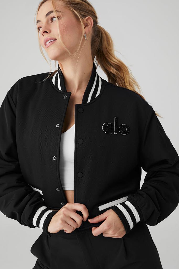 Alo Cropped G.O.A.T Jacket - Black - Jackets - Free Shipping
