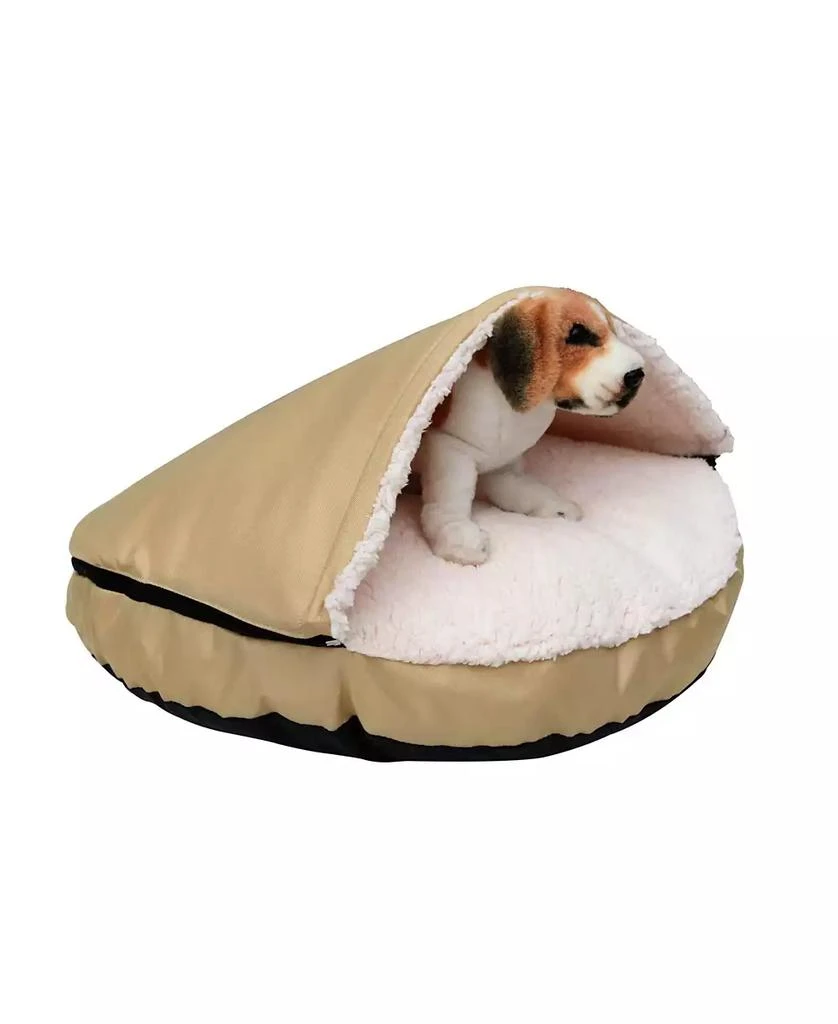商品Macy's|Happycare Textiles Durable Oxford to Sherpa Pet Cave and Round Pet Bed with Removable Top and Insert,价格¥507,第5张图片详细描述