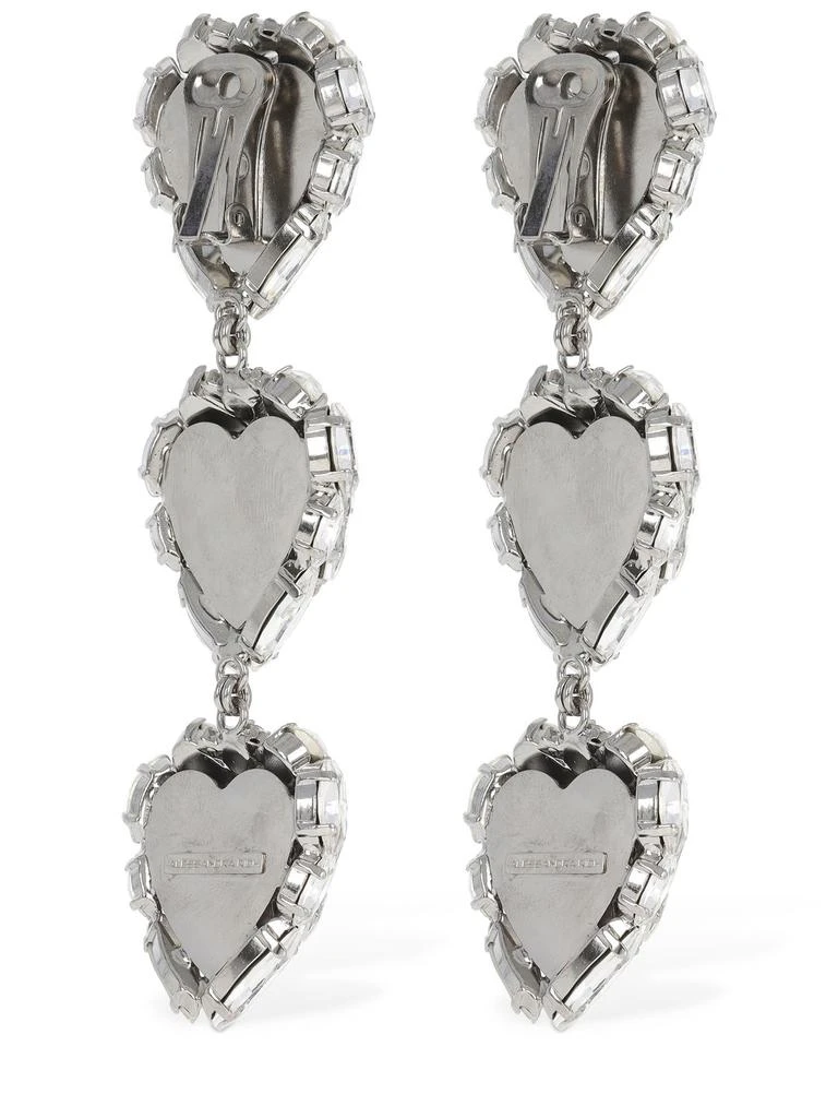 商品Alessandra Rich|Crystal Hearts Earrings,价格¥1833,第3张图片详细描述
