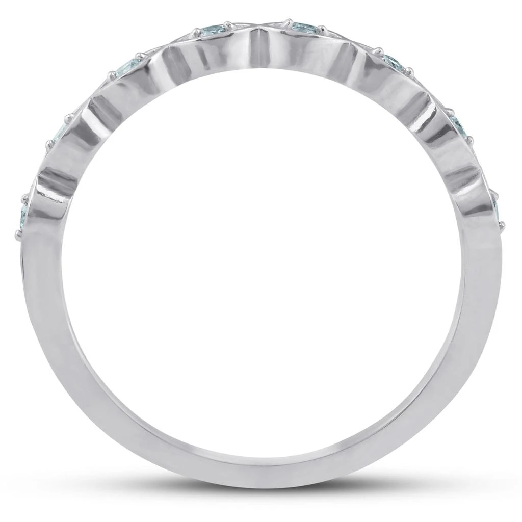 商品Pompeii3|Diamond Wedding Ring Womens Stackable 10k White Gold Anniversary Band,价格¥1310,第3张图片详细描述