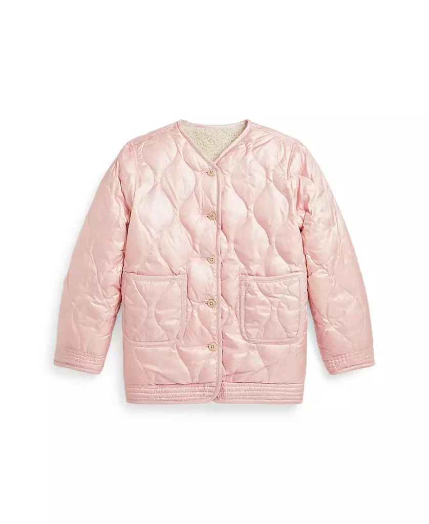 商品Ralph Lauren|Toddler And Little Girls Quilted Teddy Fleece Reversible Jacket,价格¥980,第1张图片