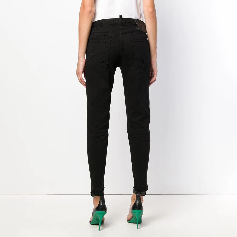 Dsquared2 D二次方 黑色牛仔布女装牛仔褲 S72LB0143-S39781-900 商品