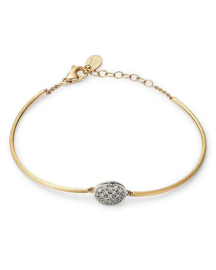 商品Marco Bicego|18K Two Tone Gold Siviglia Pavé Diamond Bangle Bracelet - 150th Anniversary Exclusive,价格¥16895,第4张图片详细描述