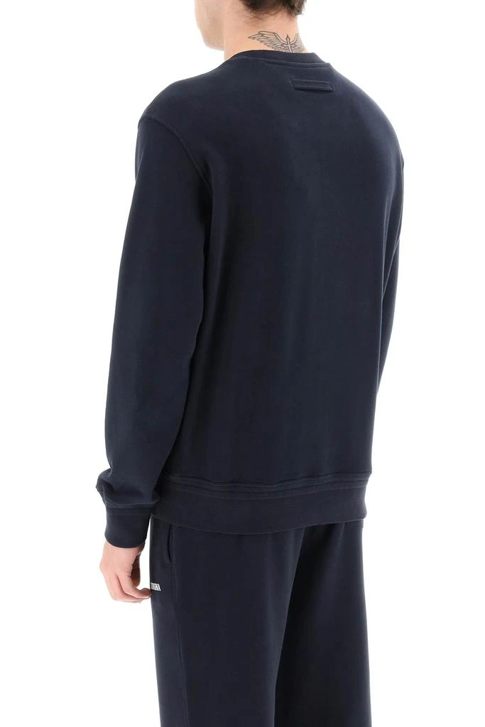 商品Zegna|Zegna rubberized logo crewneck sweatshirt,价格¥1647,第3张图片详细描述