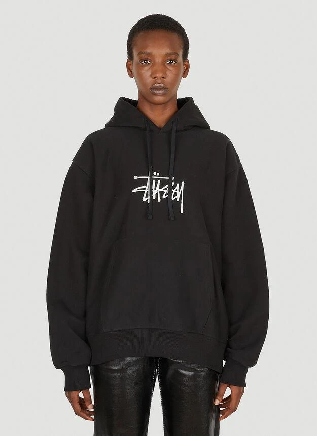 商品STUSSY|Basic Logo Hooded Sweatshirt in Black,价格¥1089,第1张图片