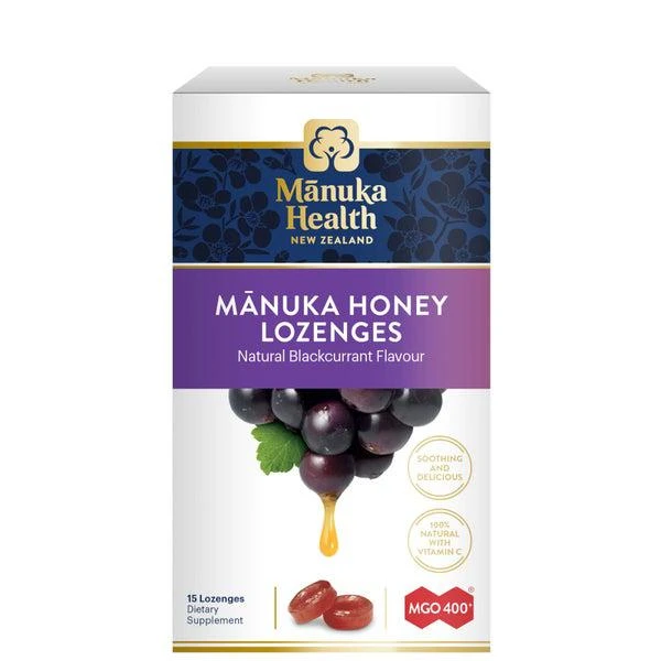 商品Manuka Health|Manuka Health MGO 400+ Manuka Honey Drops with Blackcurrant 65g,价格¥79,第1张图片