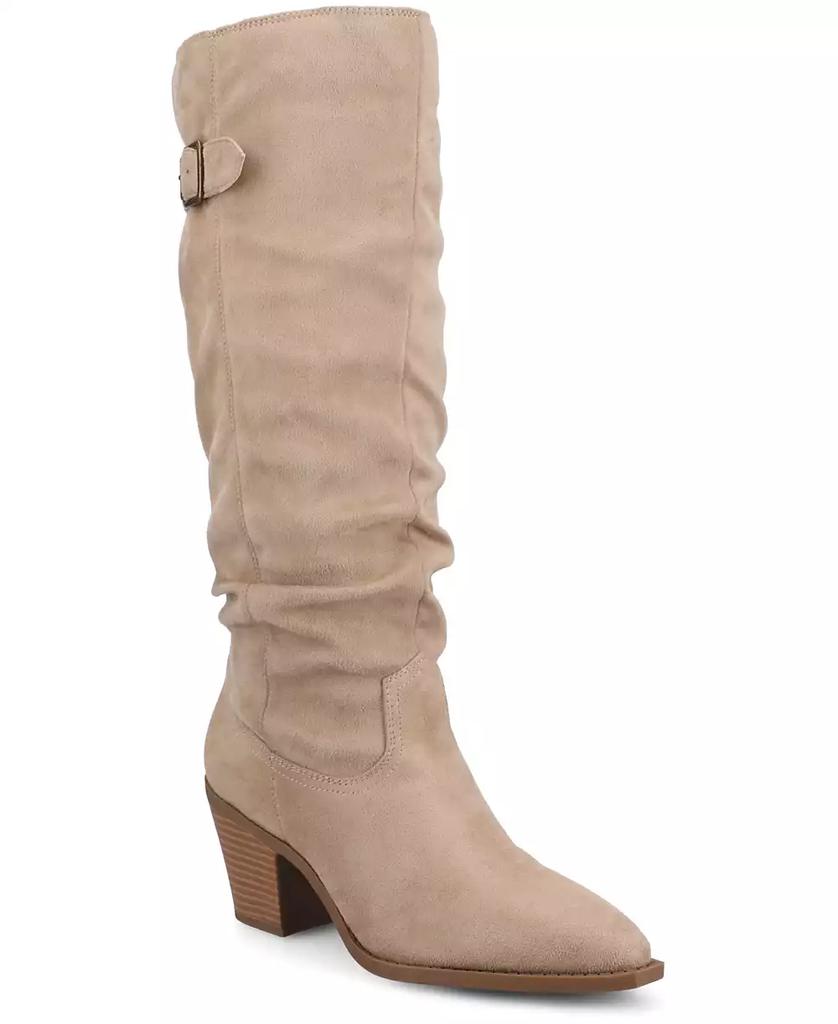 Botas de senhora Kaleah de cano regular e largo com bico fino e corte folgado. image 2