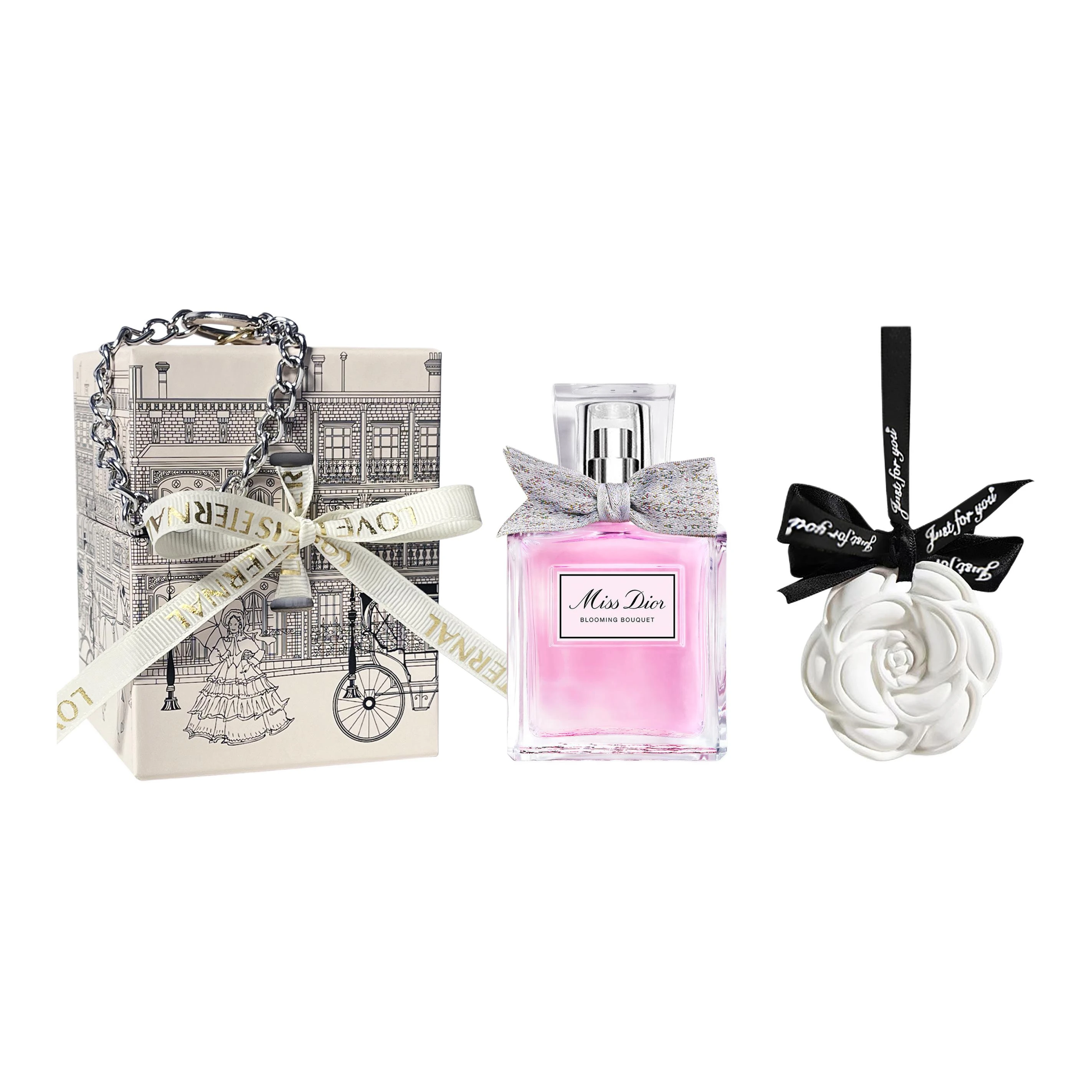 商品[国内直发] Dior|Dior迪奥 花漾甜心5ml+山茶花香薰+黑天使礼盒 持久留香,价格¥87,第1张图片