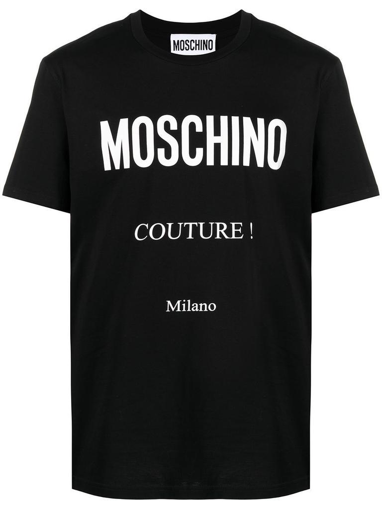 Moschino Men's Black Cotton T-Shirt商品第1张图片规格展示