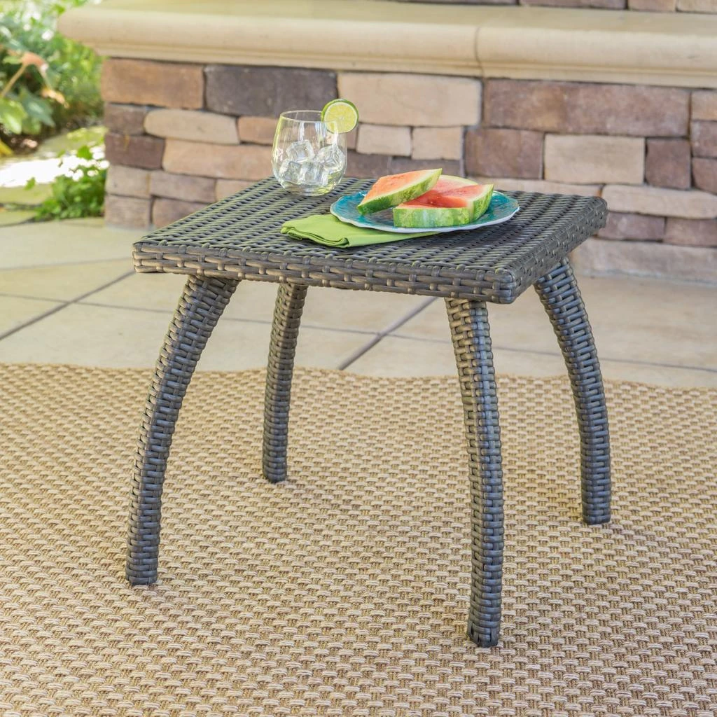 商品Streamdale Furniture|Streamdale Durable Wicker Patio Accent Table for Drinks and Treats,价格¥993,第1张图片