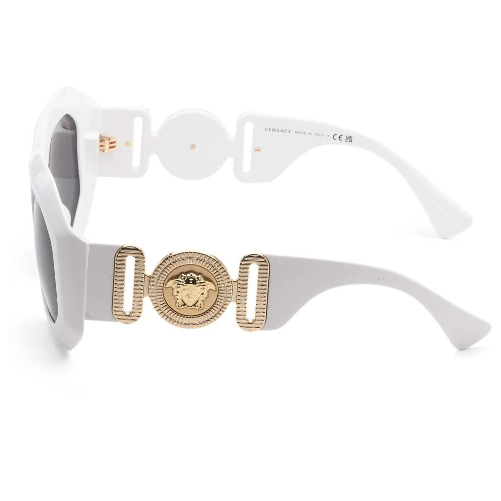 商品Versace|Versace 白色 Irregular 太阳镜,价格¥813,第2张图片详细描述