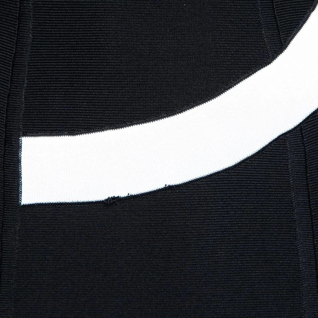 商品[二手商品] Herve Leger|Herve Leger Monochrome Patterned Knit Sleeveless Bandage Dress S,价格¥920,第3张图片详细描述