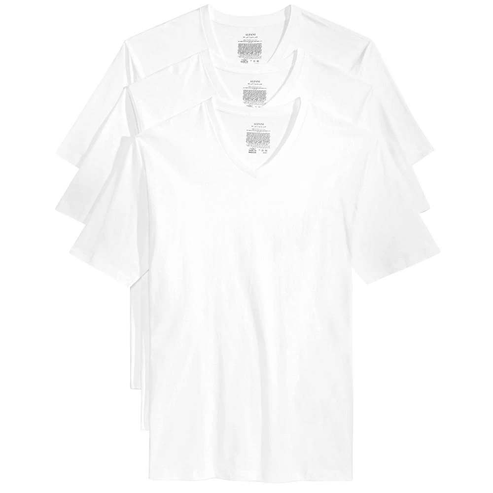 商品Alfani|Men's Underwear, Big & Tall Tagless V Neck 3 Pack Undershirts,价格¥255,第1张图片