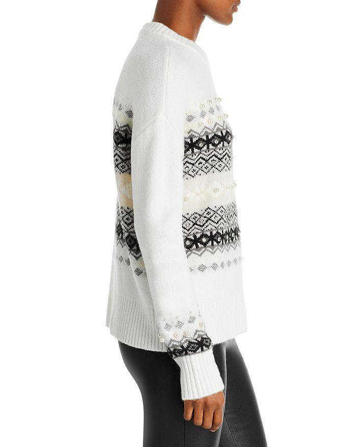 商品AQUA|Faux Pearl Fair Isle Sweater - 100% Exclusive,价格¥496,第7张图片详细描述