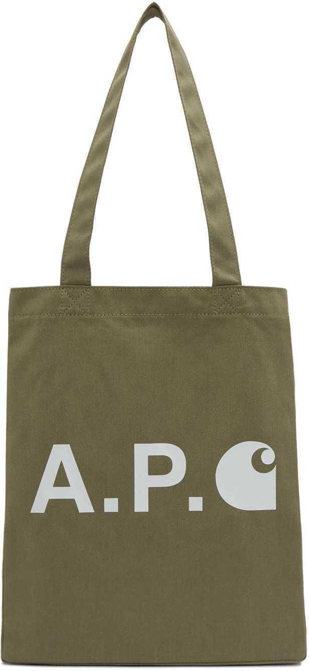 商品A.P.C.|Khaki Carhartt WIP Edition Logo Tote,价格¥503,第1张图片