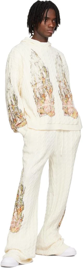 商品Who Decides War|Off-White Flame Glass Cable Knit Hoodie,价格¥1994,第4张图片详细描述