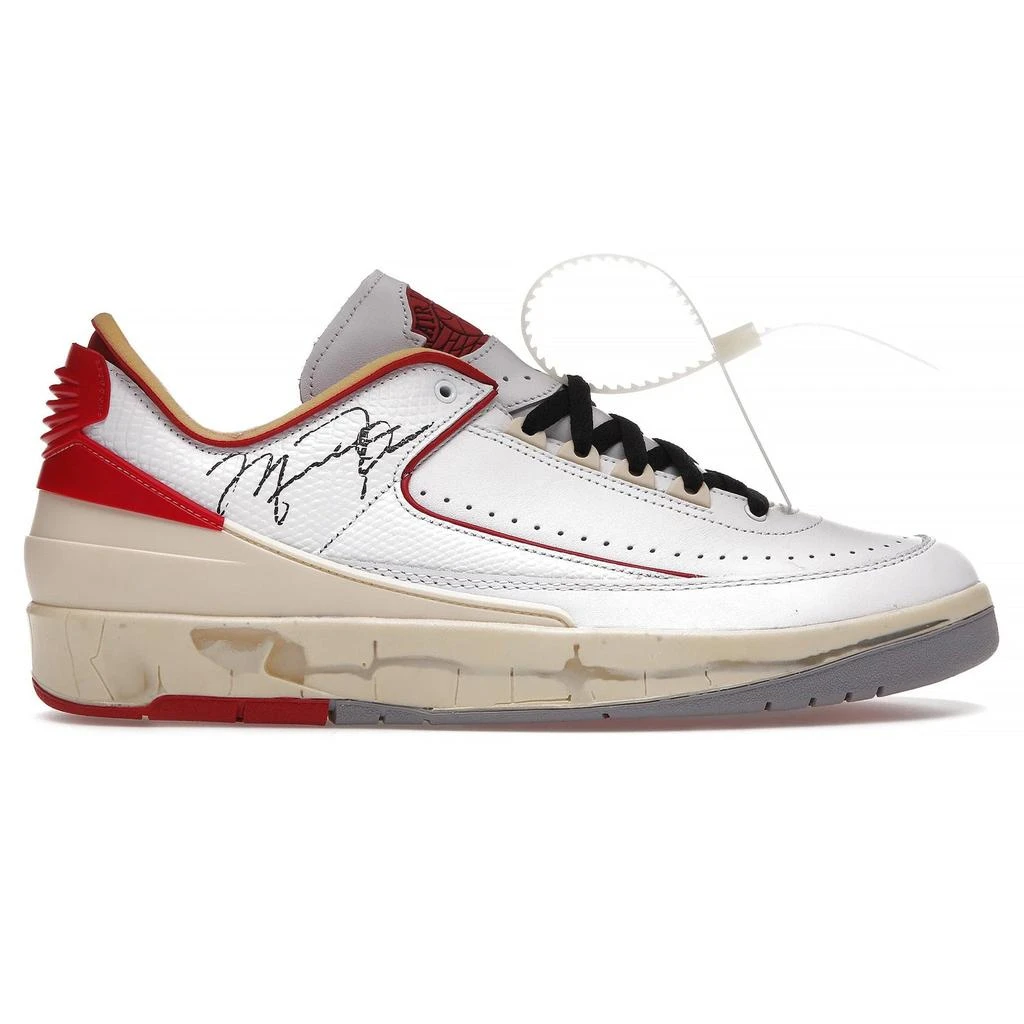 商品Jordan|Air Jordan 2 X Off-White Retro Low White Varsity Red,价格¥6211,第1张图片