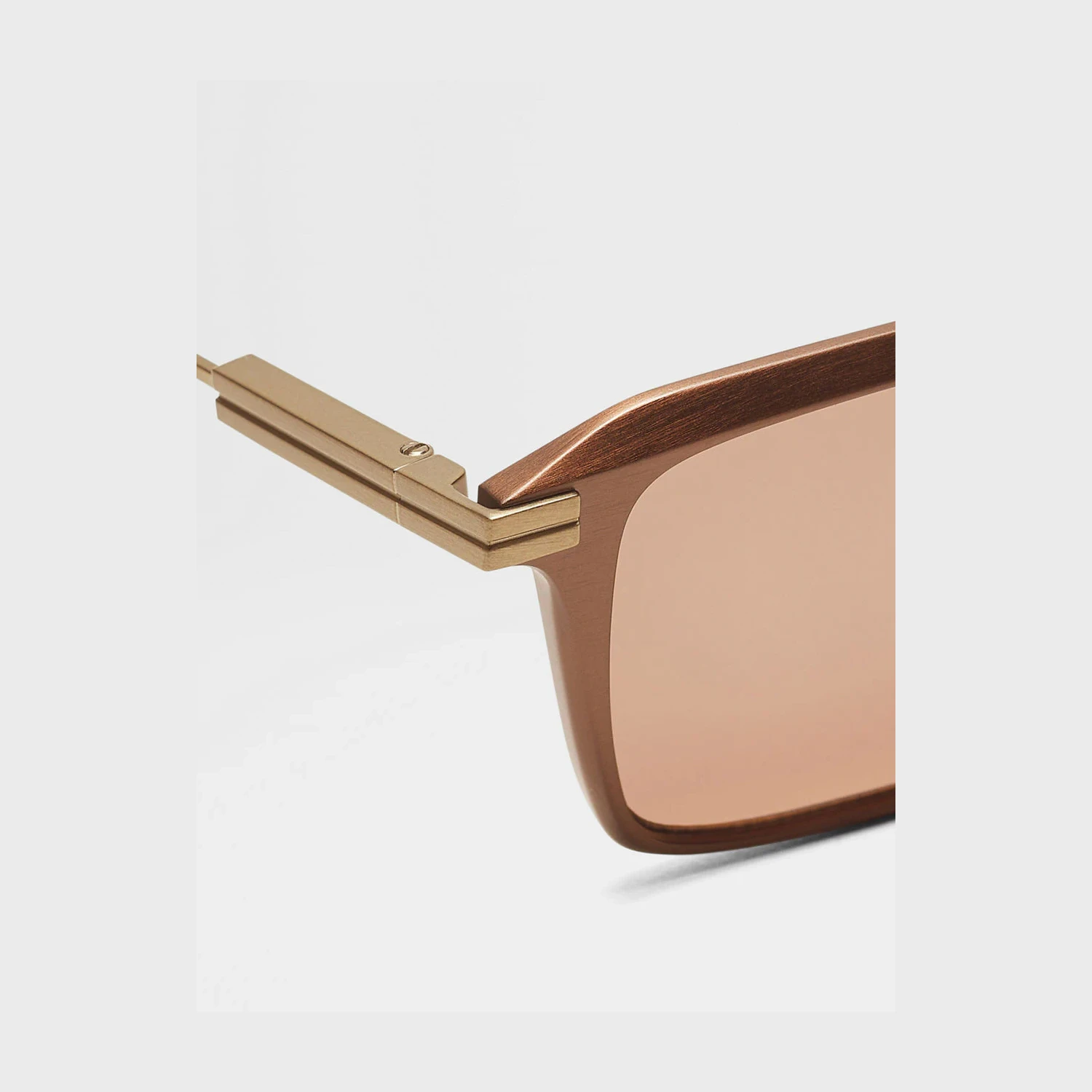 【预售】 杰尼亚 25春夏 男士 太阳眼镜 Dark Brown Aluminum and Metal Sunglasses EZ0273H-5537E 商品