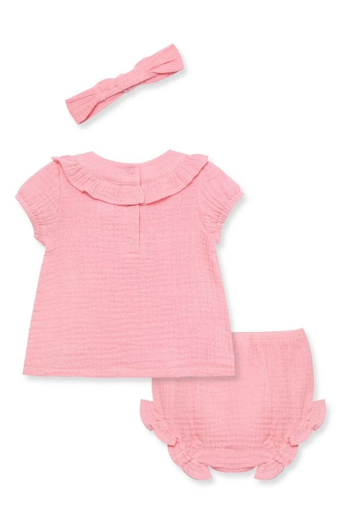 商品Little Me|Embroidered Flower Sunsuit & Headband Set,价格¥86,第2张图片详细描述