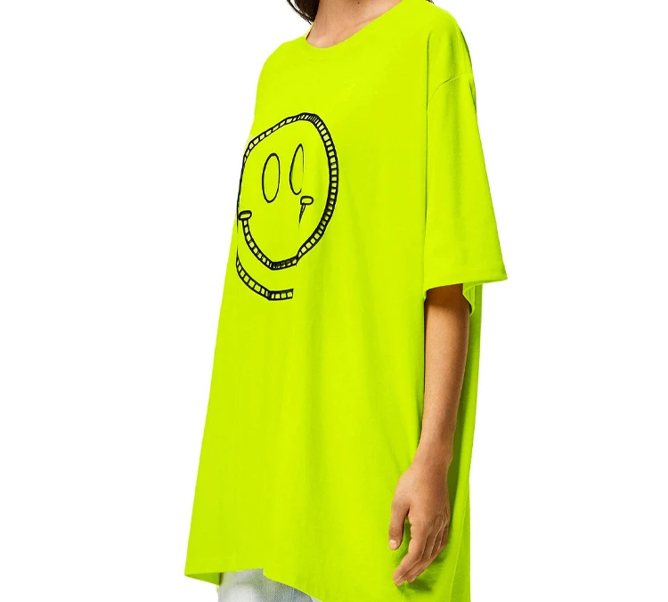 商品[国内直发] Loewe|Smiley笑脸印花短袖T恤 男女同款 荧光黄,价格¥2093,第8张图片详细描述