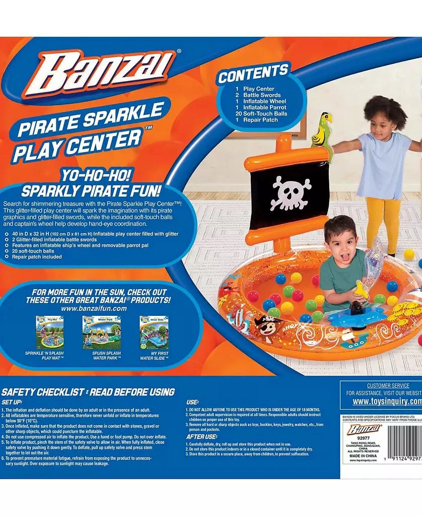 商品Redbox|Banzai Pirate Sparkle Play Center Inflatable Ball Pit -Includes 20 Balls,价格¥200,第4张图片详细描述