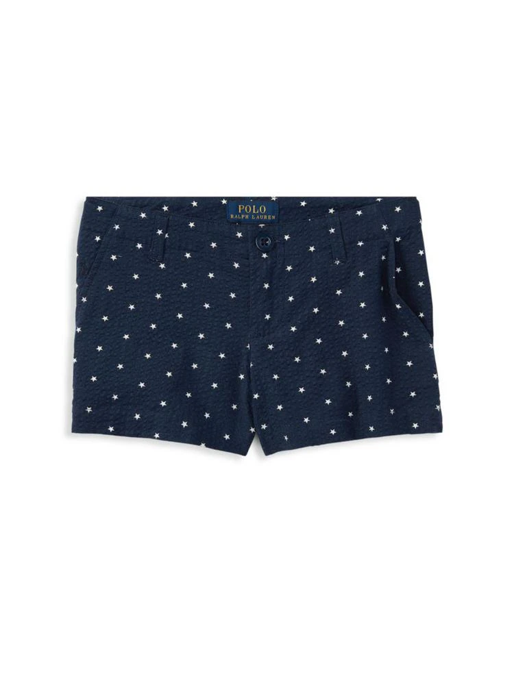 商品Ralph Lauren|Ralph Lauren - Little Girl's & Girl's Star Seersucker Shorts,价格¥92,第1张图片