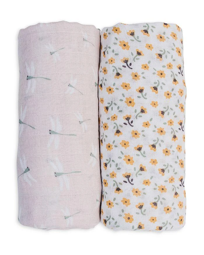 商品Lulujo|Floral and Dragon Fly Printed Cotton Muslin Blankets, Pack of 2 - Baby,价格¥264,第1张图片