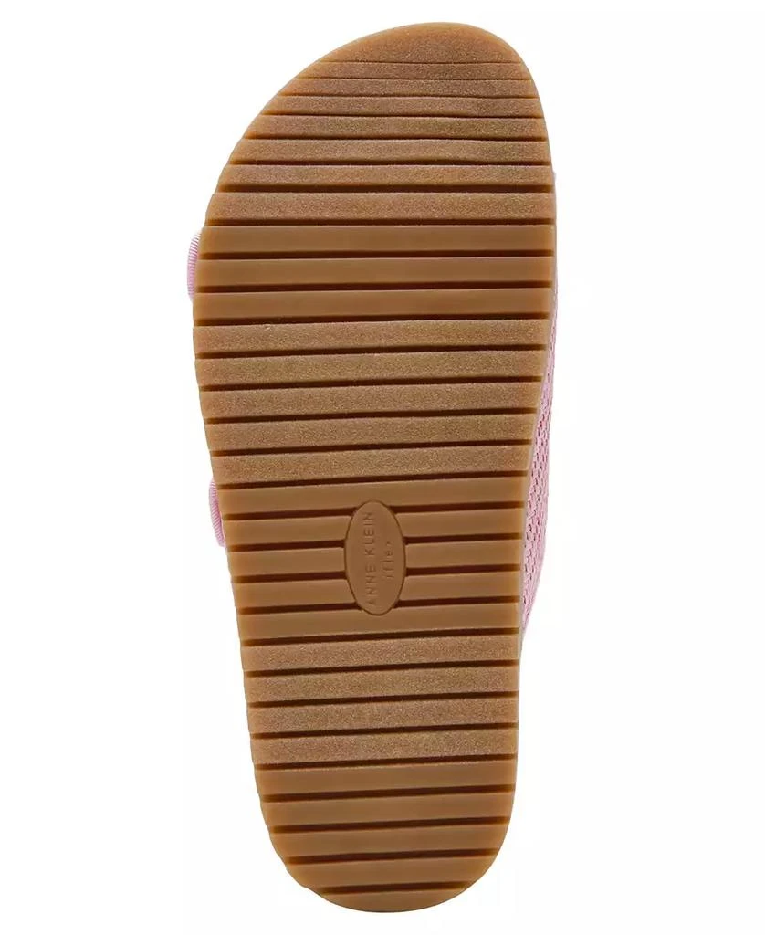 商品Anne Klein|Women's Happy Double Band Embellished Buckle Footbed Sandals,价格¥378,第5张图片详细描述