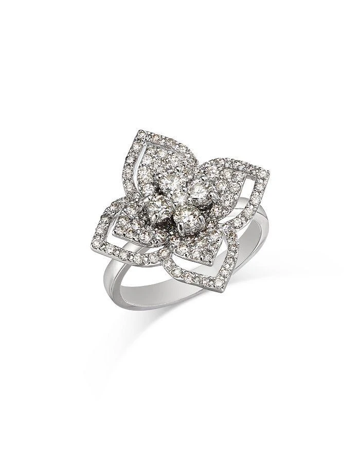 商品Bloomingdale's|Diamond Flower Ring in 14K White Gold, 1.50 ct. t.w.,价格¥59788,第1张图片