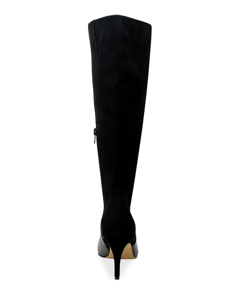 商品Charles David|Pinstripe Stretch Suede-Leather Boots,价格¥2309,第3张图片详细描述