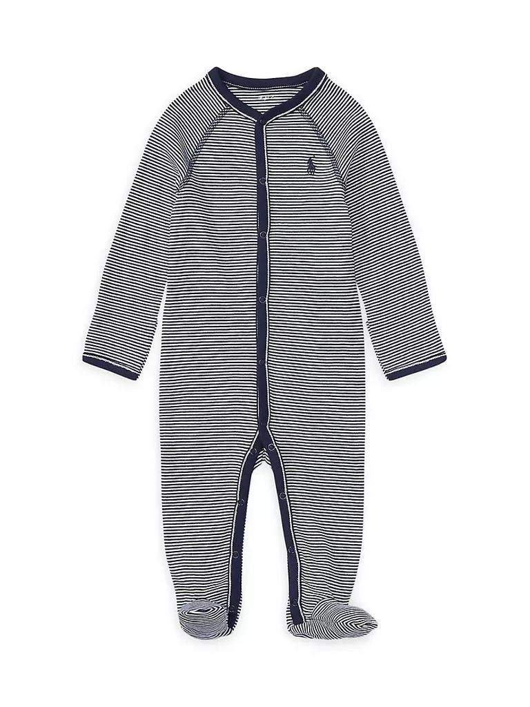 商品Ralph Lauren|Baby Boy's Striped Cotton Jersey Footie,价格¥209,第1张图片