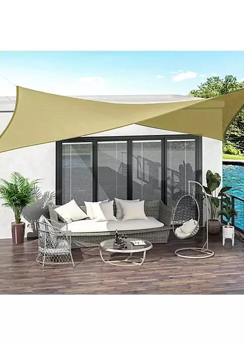 商品Outsunny|20 X 16 Rectangle Sun Sail Shade Canopy Shade Sail Cloth For Outdoor Patio Deck Yard Sand,价格¥716,第4张图片详细描述