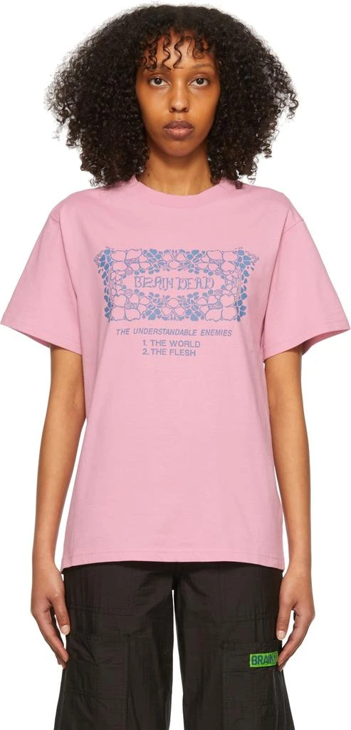 商品Brain Dead|Pink Cotton T-Shirt,价格¥250,第1张图片